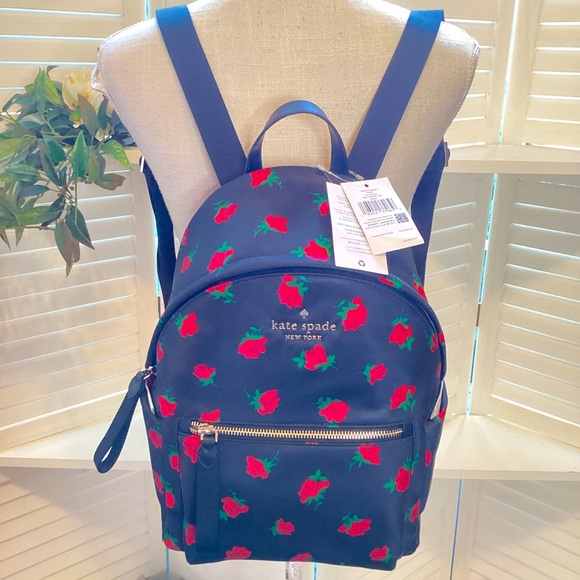 KATE SPADE ROSE TOSS PRINT BACK PACK NEW 1191 - Picture 1 of 7